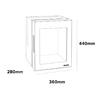 Minibar para Hotel Eton-E de Puerta de Vidrio Negro 10L
