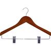 100 Perchas de Madera con Pinzas Burlington para Hotel