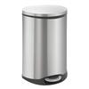 Cubo de Basura de Acero Inox Cepillado 50L con Pedal y Tapa de Cierre Suave