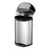 Cubo de Basura de Acero Inox Cepillado 50L con Pedal y Tapa de Cierre Suave