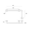 Wall Grab Bar 600x300 mm