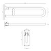 Folding Stainless Steel Grab Bar 770 mm