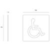 Pictograma WC Mobilidade Reduzida Em Inox 150X150Mm