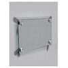 Vidro transparente. fornecido c/ 4 suportes de parede - 300 x 150mm - sem vinil