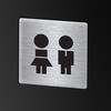 Pictogramas em vinil aplicados em aço inox - 75 x 75mm 