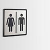 Simple pictogram sign with ABS support and hidden fixings - 165 x 165mm