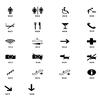 Double pictogram sign with ABS support and hidden fixings - 315 x 165mm