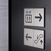 Simple pictogram sign with ABS support and hidden fixings - 165 x 165mm