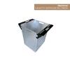 Recycling bin 2x40L White/Bamboo