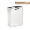 Recycling bin 2x40L White/Bamboo