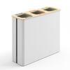 Recycling bin 3x60L Black/Bamboo