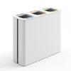 Recycling bin 3x60L Black/Bamboo