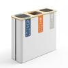 Recycling bin 3x60L Black/Bamboo