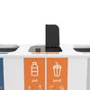 Recycling bin 3x60L Black/Bamboo