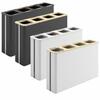 Recycling bin 3x60L Black/Bamboo