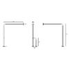 Barra de Apoyo de Pared 850x750 mm