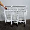 Carro de Lavandería Plegable de Acero con Ruedas Giratorias 80x52cm