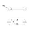 Straight Grab Bar Aluminium-Nylon 30 Cm
