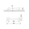 Brushed Stainless Steel Support Bar 30cm