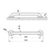 Satin Finished Stainless Steel 450 mm Straight Grab Bar
