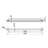 Stainless Steel Support Bar White