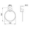 Polish Finished Zamac Towel Hoop