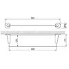 500 Mm Glass Utility Shelf With Polish Finished Zamac Suppor