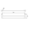 600 Mm Polish Finished Zamac Double Towel Rail