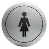 Pictograma WC adesivo Mulher Aço Inox