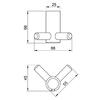 Percha Doble Acero Inoxidable Satinado