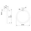Satin Finished Stainless Steel Towel Hoop
