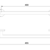 Hotel Towel Rack Inox Black 40cm