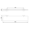 600 mm Satin Finished Stainless Steel Utility Shelf