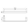 Toalheiro Aço Inox Escovado 40cm Serie VERONA