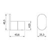 Dark Metal Wall Hook Verona Series