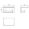 Chrome-plated brass roll holder Creta series
