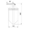 Doseador Gel Desinfetante Parede POLIPROPILENO 1500 ml