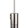 Brushed stainless steel wall-mounted toilet brush