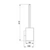 Brushed Stainless Steel Wall-Mounted WC Brush Holder