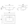 Ceramic Washbasin Volterra 61x46cm