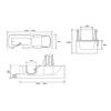 Bathtub with Electric Lift Seat and Watertight Door