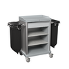 Carro de Housekeeping Gris con 2 Soportes para Bolsas y Cajón