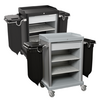 Carro de Housekeeping Gris con 2 Soportes para Bolsas y Cajón