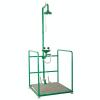 Emergency platform with shower and eye wash