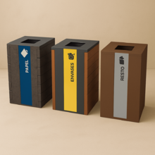 Outdoor recycling bins