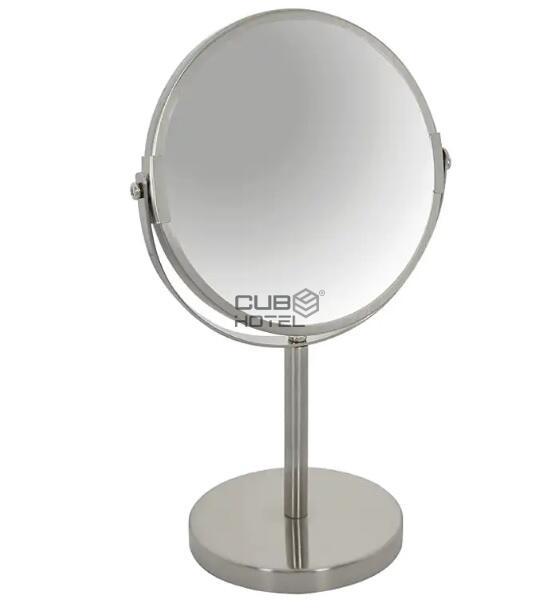 Brushed Metal Mirror 2X Magnification