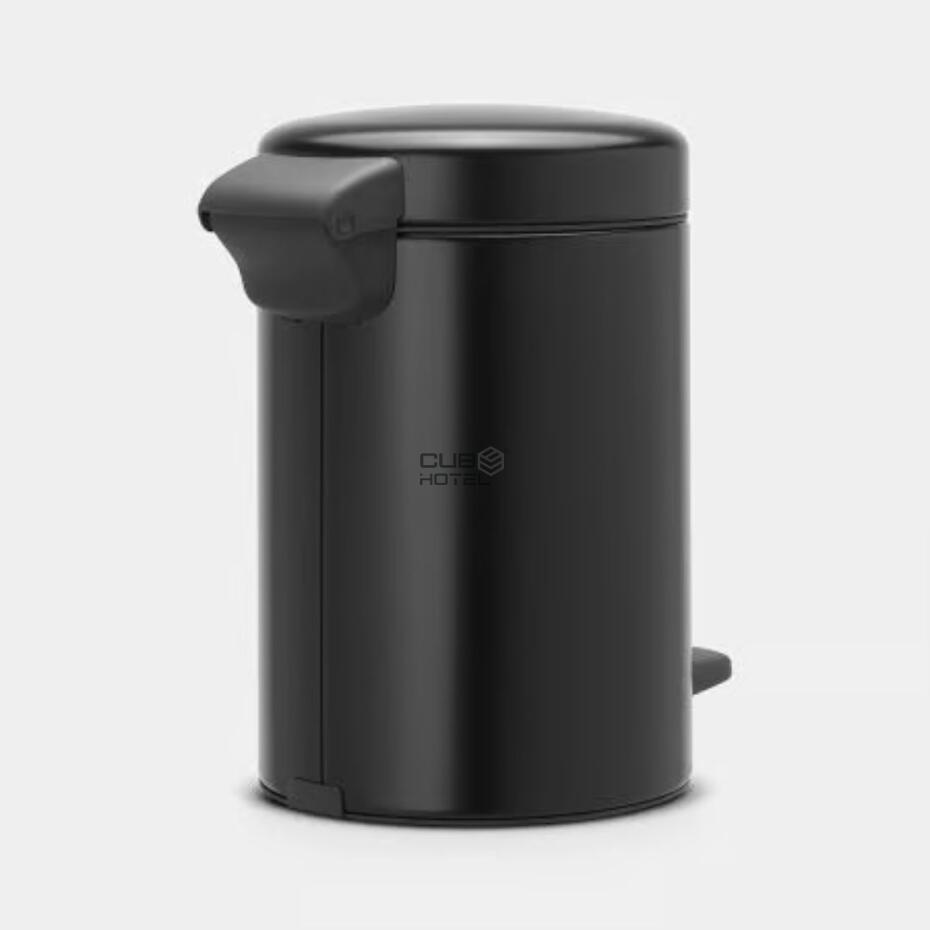 Cubo con Pedal Brabantia 3L Tapa Silenciosa Negro Mate