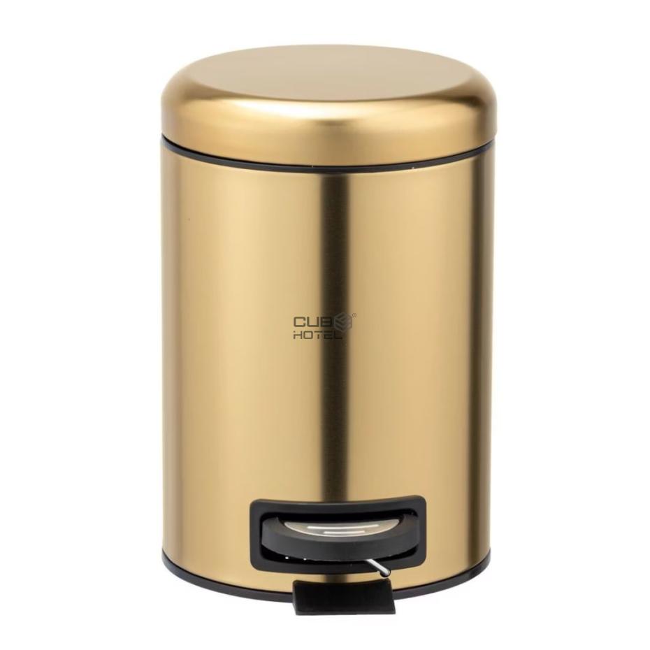Gold Stainless Steel Pedal Bin 3l