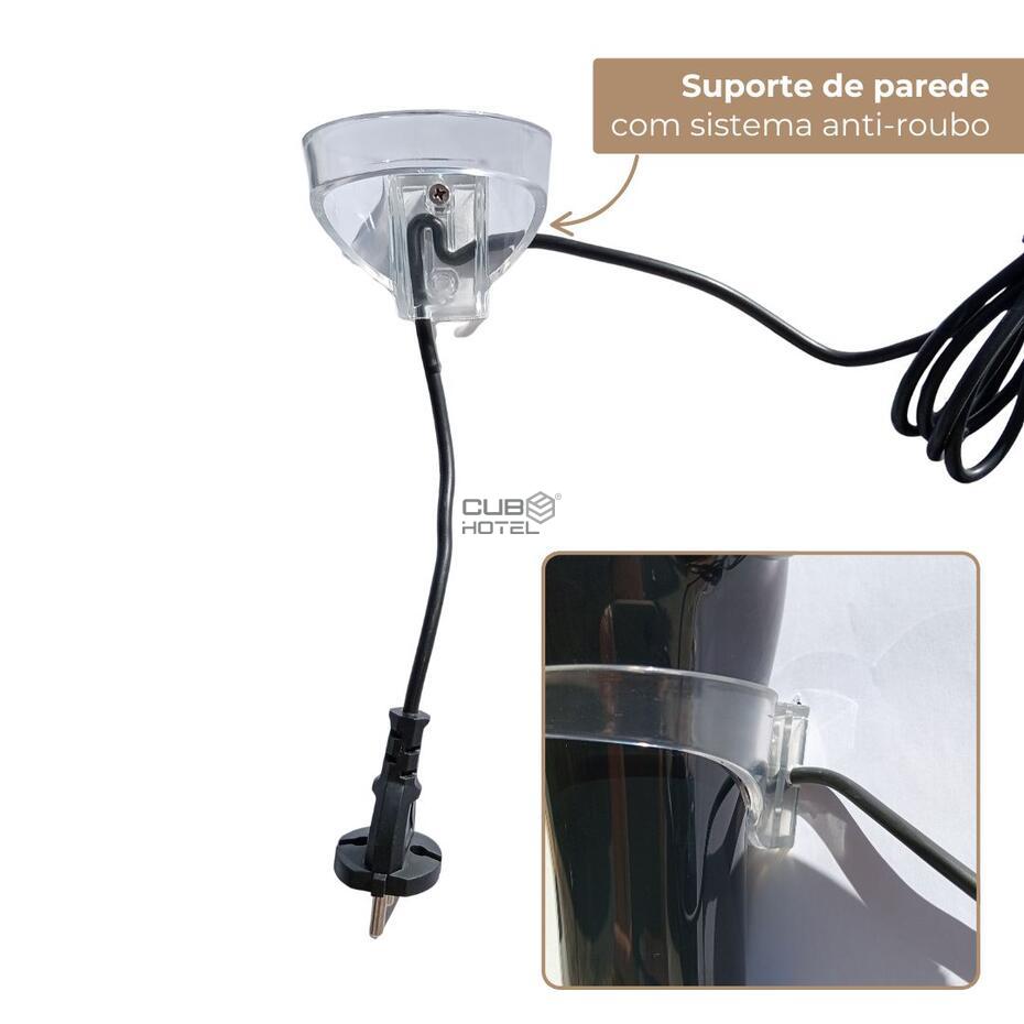 Suporte Parede para Secador Cabelo com Sistema Anti-Roubo Jolly