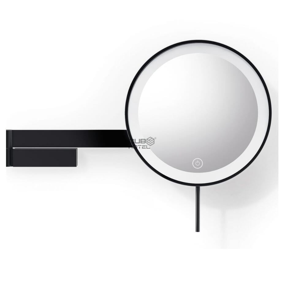 Espejo de Aumento con Iluminación LED Negro LINEA